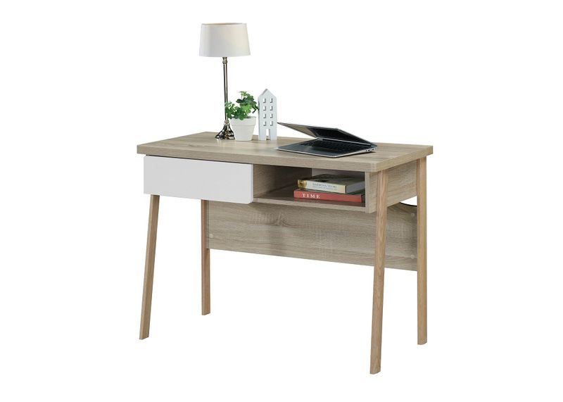 LINX Alaska Work Desk - Sonoma Oak and White
