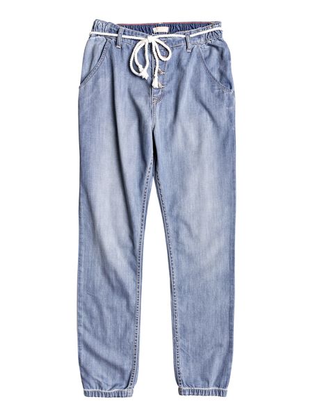 Roxy Women's Tropi Call Denim Beach Pants - Bleached Blue