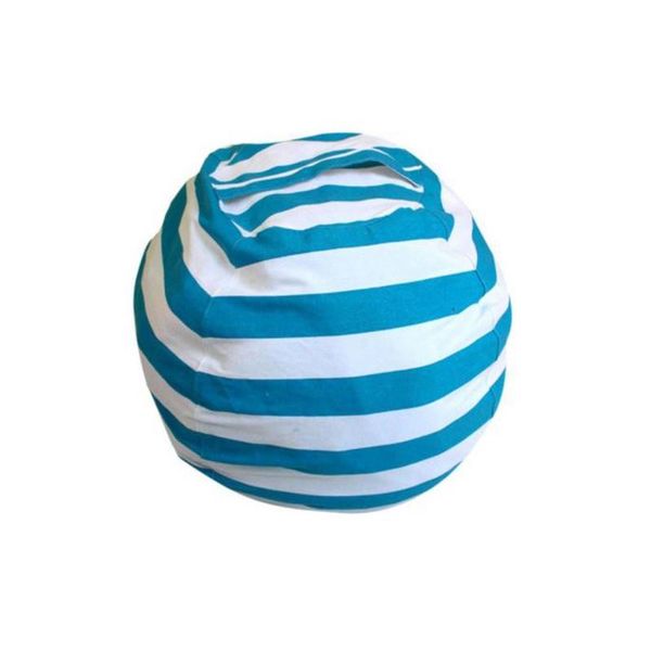 Kids Striped Storage Bean Bag - Sky Blue