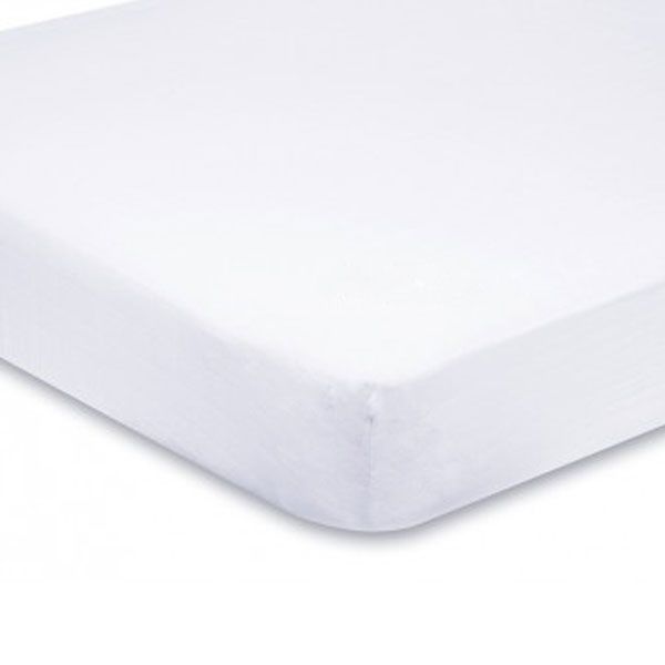 little acorn - White 66x132cm Cot Fitted Sheet - Large