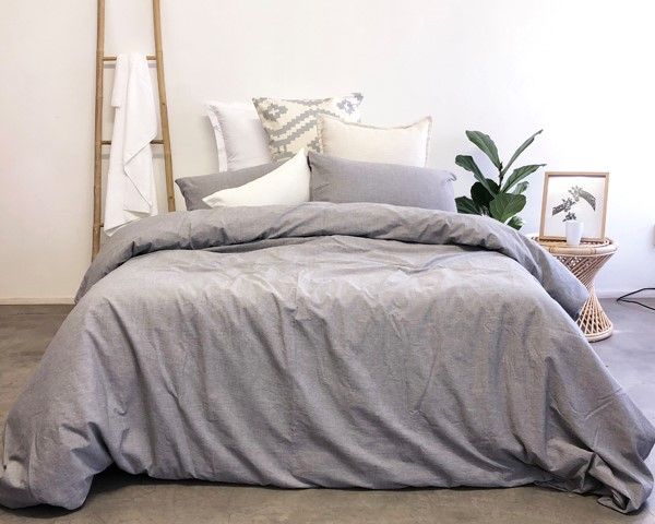 Whiteheads Washed Cotton Duvet Cover - Grey (Queen) | Shop Today. Get ...