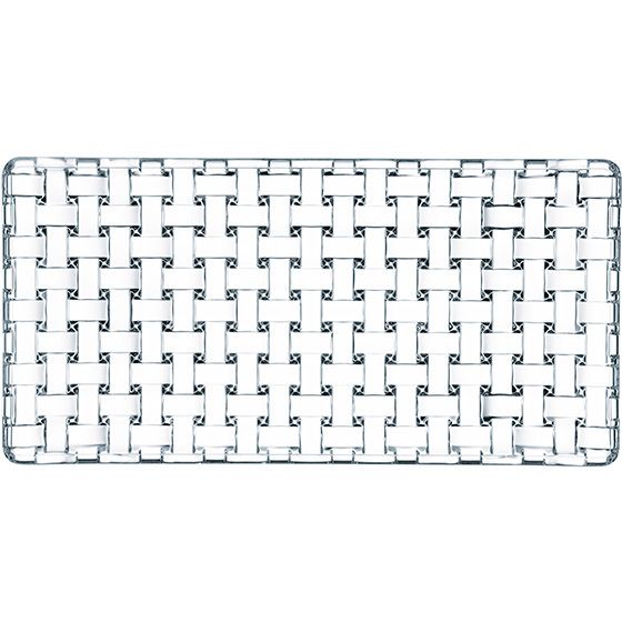 Nachtmann Bossa Nova Rectangular Crystal Platter - 28cm