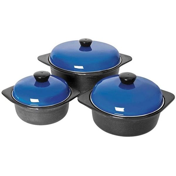 Monarch Cordon Bleu Cast Iron Cookware Set - Blue (6 Piece)