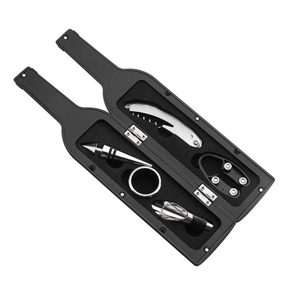 5 in 1 Wine Bottle Shaped Corkscrew &amp; Accessory Set