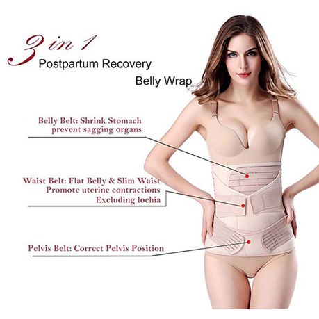 Postpartum Belly Wrap 3 Belts In 1. Postnatal Band Post C Section