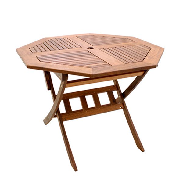 Viet Produk Oct Folding Patio Table - Brown