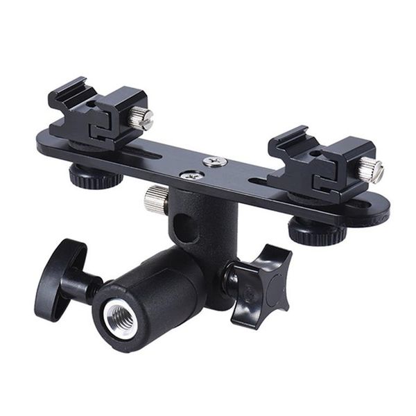 Adjustable Double Flash Holder Light Stand
