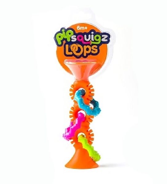 Fat Brain - Textured Toy Rattle - Pip Squigz Loops