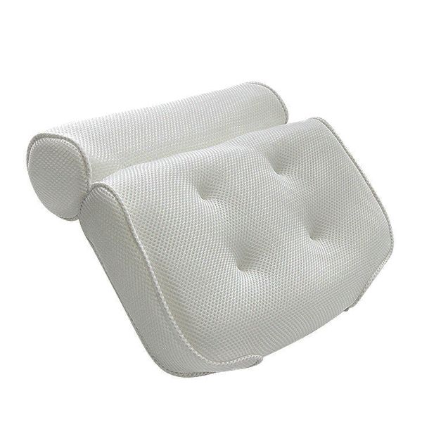 3D Mesh Bathroom Bath Pillow white