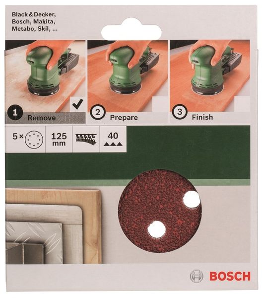 Bosch - 125mm/40 Sanding Sheet For Orbit Sanders
