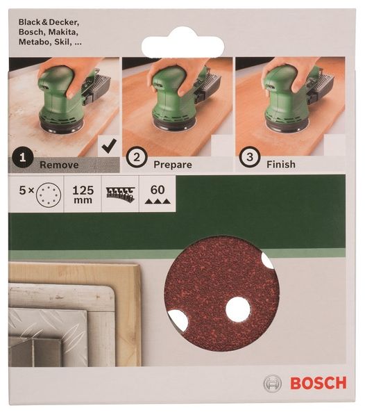 Bosch - 125mm/60 Sanding Sheet For Orbit Sanders