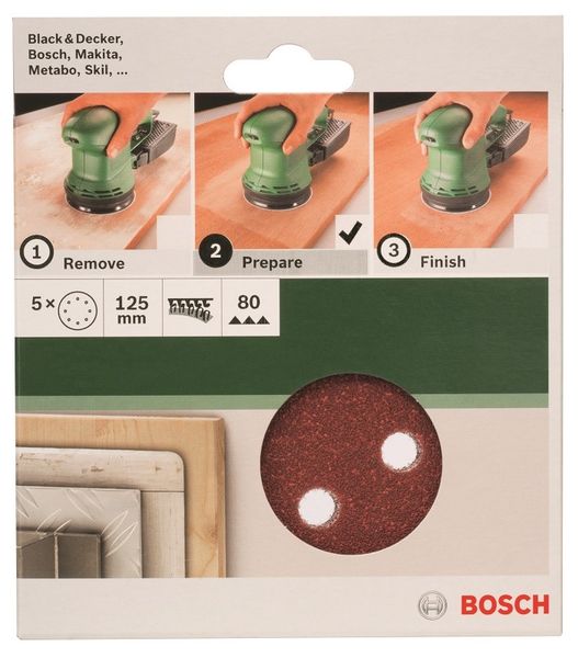 Bosch - 125mm/80 Sanding Sheet For Orbit Sanders