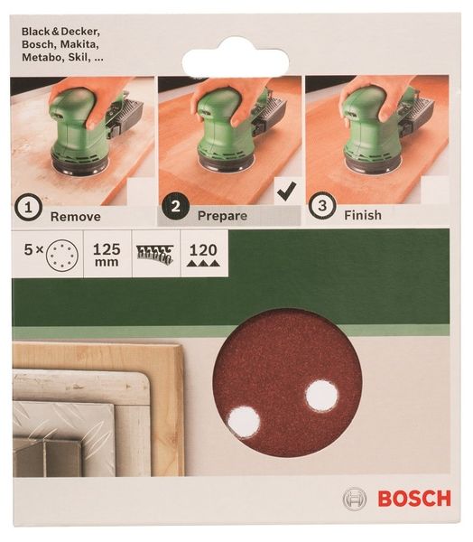 Bosch - 125mm/120 Sanding Sheet For Orbit Sanders