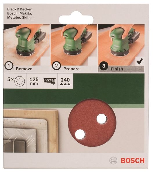 Bosch - 125mm/240 Sanding Sheet For Orbit Sanders