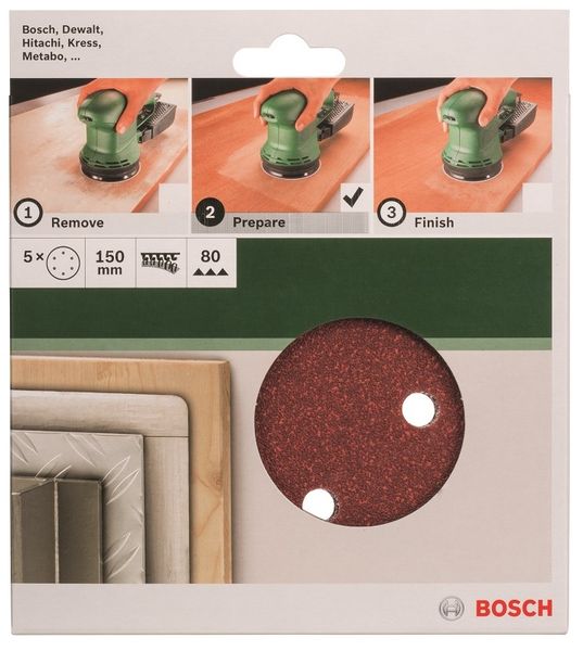 Bosch - 150mm/80 Sanding Sheet For Orbit Sanders