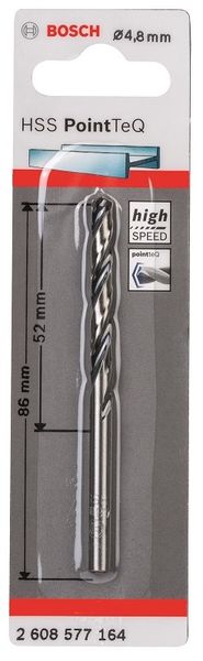 Bosch - Metal Drill Bit HSS Pointteq - 4.8mm