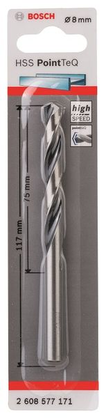 Bosch - Metal Drill Bit HSS Pointteq - 8.0mm