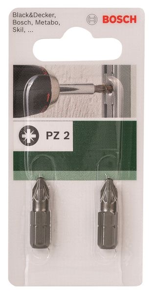 Bosch - Standard Cross Headed Screwdriver Bit - Pz 2