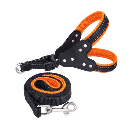 Orange dog harness vest hotsell