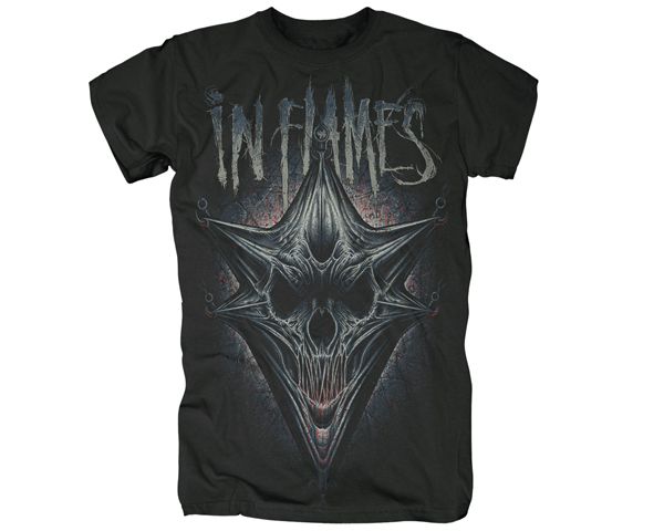 RockTs Mens In Flames Hooked Jesterhead T-Shirt