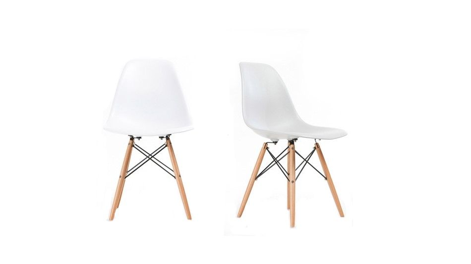 Softy Home Set Of 2 Eiffel Chairs White In South Softy Home Set Of 2 Eiffel Chairs White