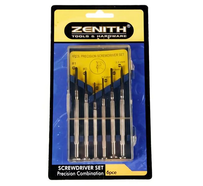 Screwdriver-6 Pieces Set Precision in Plastic Box - 5 Pack