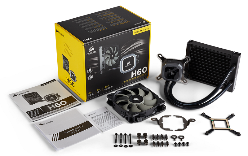 Corsair Hydro H60 Closed Loop Liquid Cooler - White Pump LED
