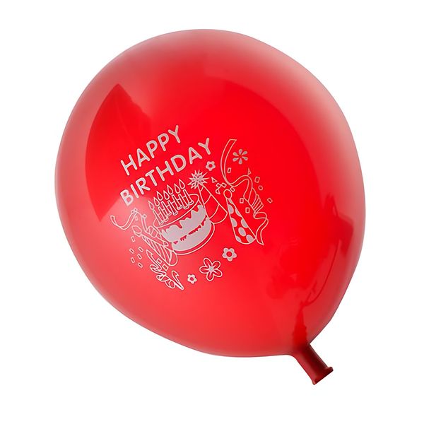 Bulk Pack x24 Happy Birthday Print Helium Balloons - Red