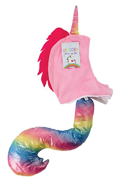 Bulk Pack x4 Dress Up Unicorn Plush Hood &amp; Tail