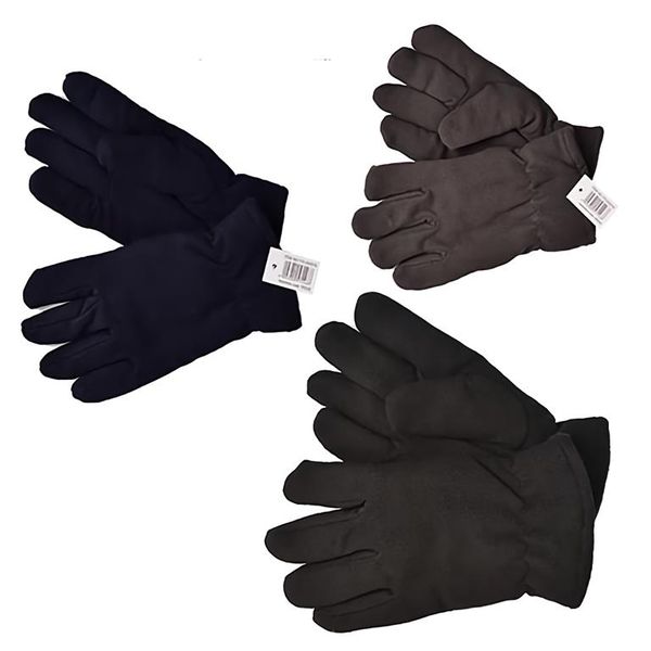 Men's Fleece Gloves 25cm - (Bulk Pack x 3)
