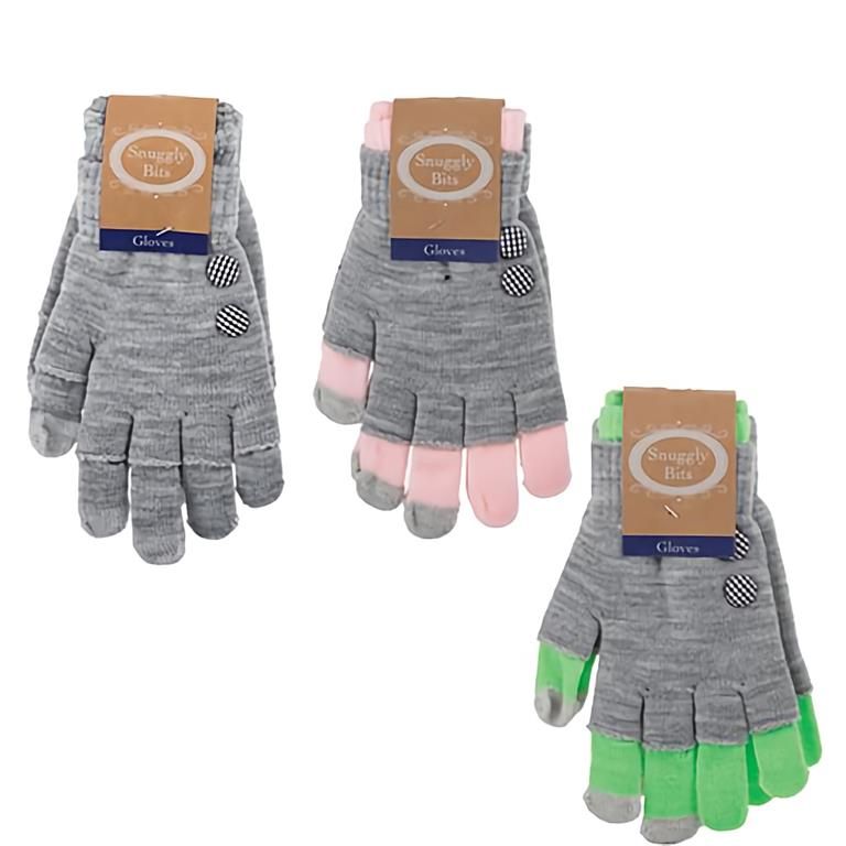 Ladies Gloves with Touch Screen Tips 2 Pairs (Bulk Pack x 3) Shop