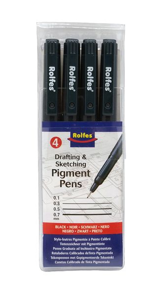 Rolfes Drafting &amp; Sketching Pigment Pens - Set of 4