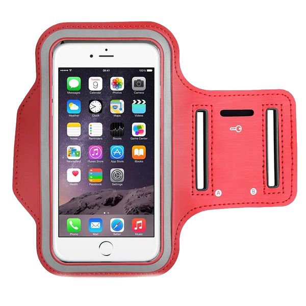 Jot 5.5" Screen Sport Gym Running Arm Band - Red