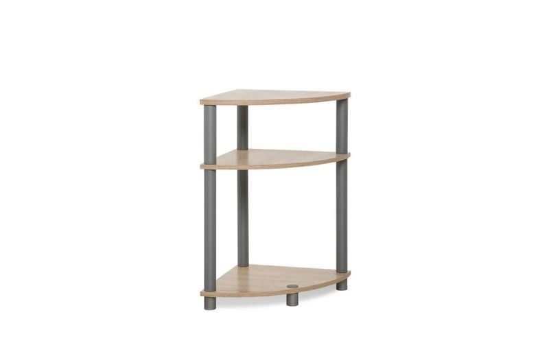 Finori - Tubi Corner Shelf Unit - Aluminium And Oak