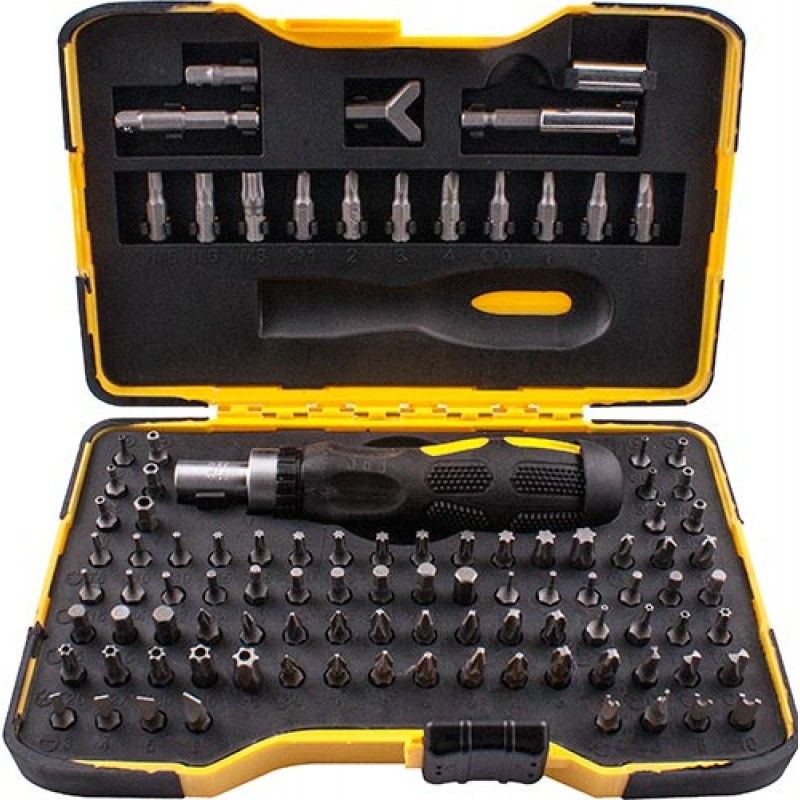 101-Piece Premium Security Screwdriver Bit Set with Bonus Ratchet