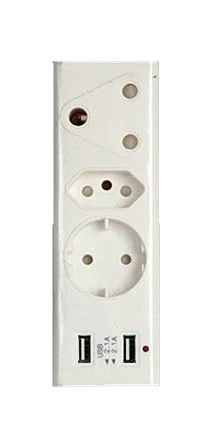 3 Way Multi Adapter with 2 USB Charging Ports