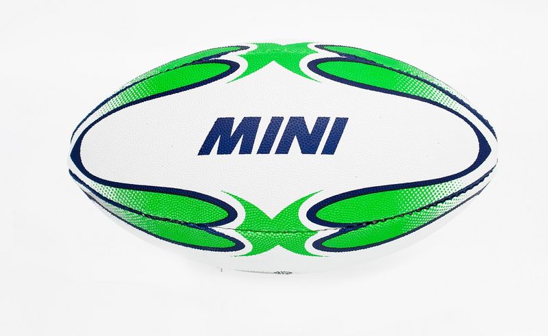 Star Mini Rugby Ball Green - (Size: 1)