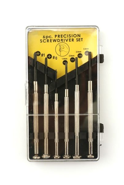 6 Piece Precision Screwdriver Set in Plastic Box - Set of 5