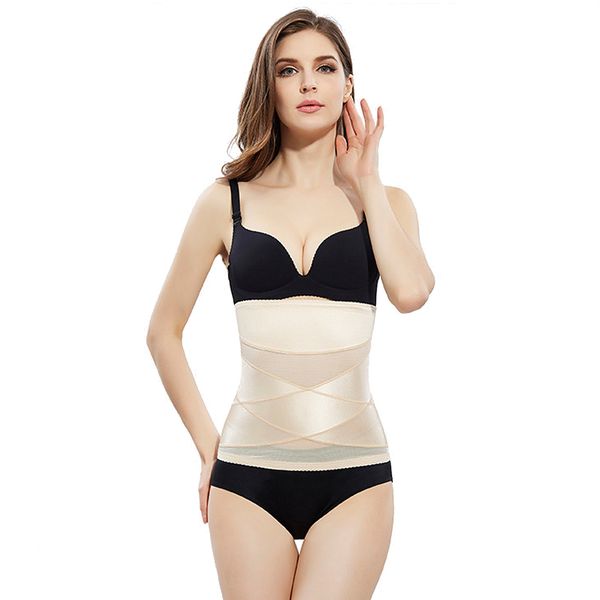 Silky Steel Boned Waist Shaper - Beige