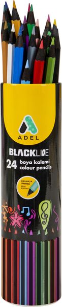 Adel - Blackline Coloured Pencils 24's