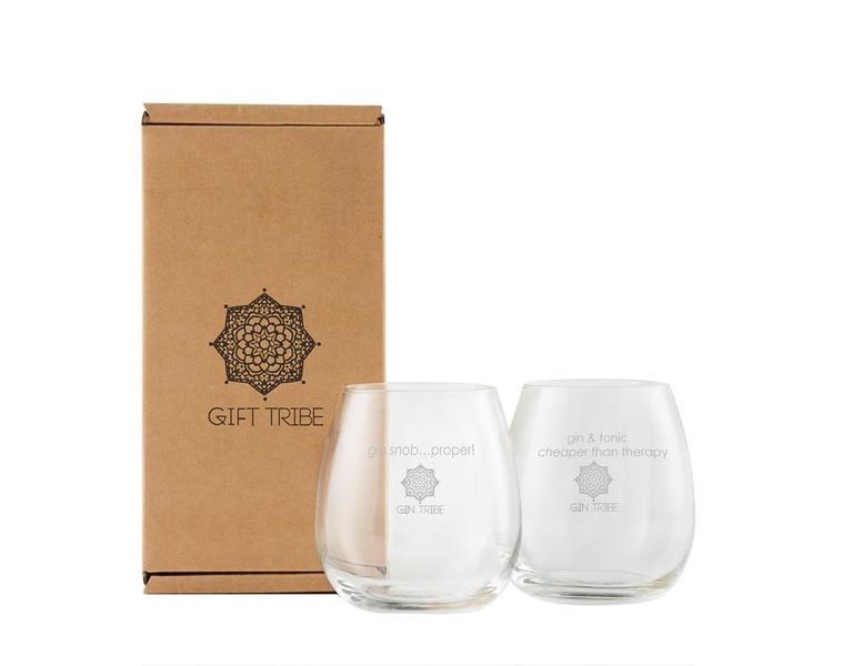 Gin Tribe - Gin Tumbler Glass - Set of 2