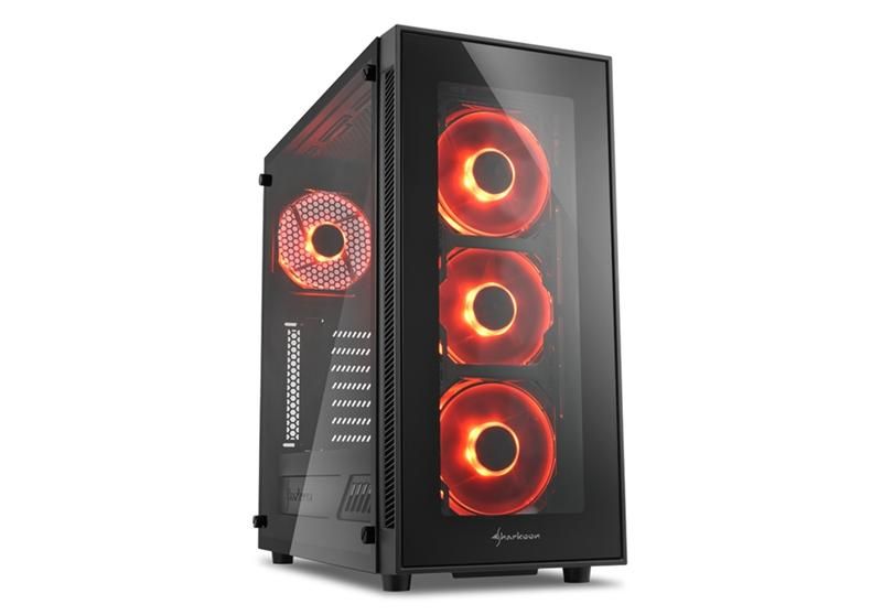 Sharkoon TG5 Window ATX Tower - Black &amp; Red