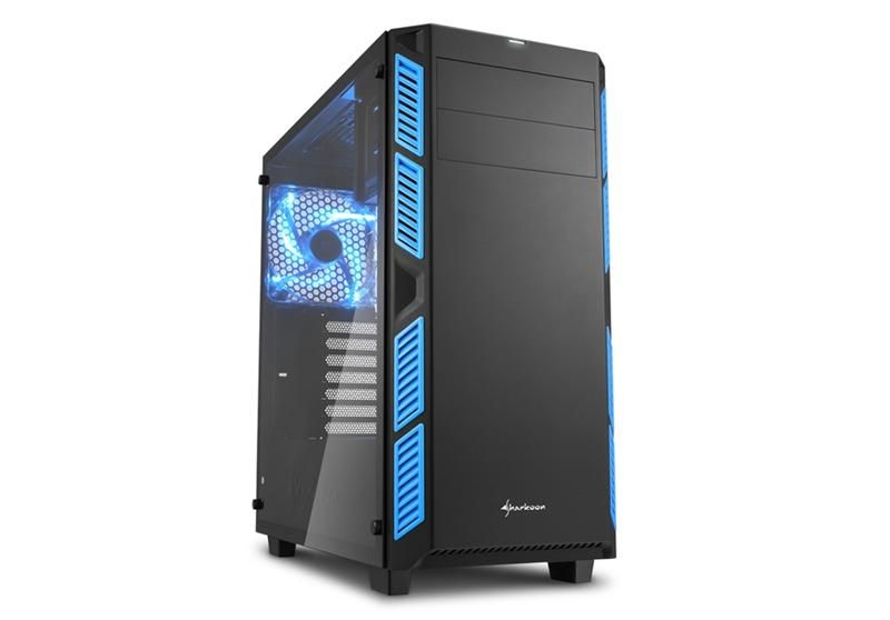 Sharkoon AI7000 Glass Window ATX Tower - Black &amp; Blue