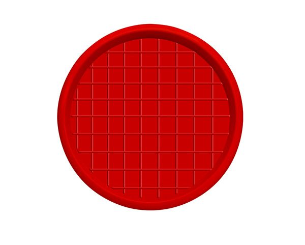 Poltek Poultry Round Feed Tray - Red