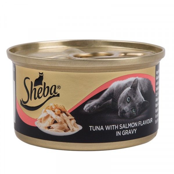 Sheba Cat Food Tuna With Salmon In Gravy - 85Gr (6 Tins)