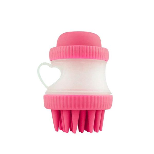 Pet Silicone Easy Bathing Massage Brush Wash Cup - Blue