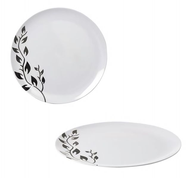 Bulk Pack x 6 Melamine Leaf Side Plate 18cm.