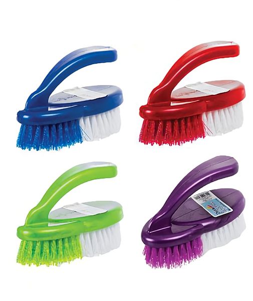 Bulk Pack x 6 Scrubbing Brush Jumbo With Handle Zeplin.