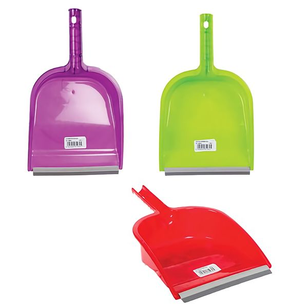 Bulk Pack x 6 Dustpan With Rubber Edge .