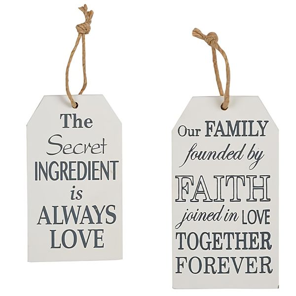 Bulk Pack x 4 Plaque Wooden Sign Tag 15x9cm.